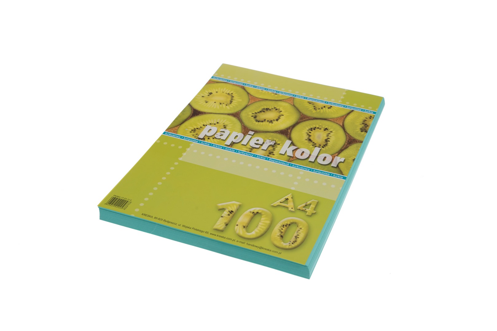 Papier ksero A4 80g 100ark. turkusowy Kreska